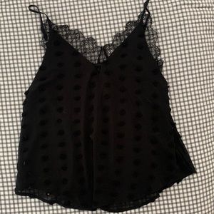 NWOT Swiss Dot Camisole with Lace